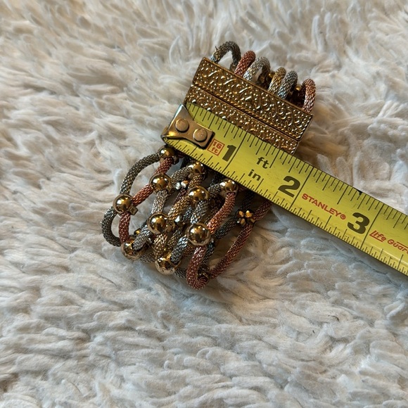 🤗MESH TWISTED BRACELET 4 TONES GOLD COPPER SILVER PEWTER MAGNETIC… - Picture 10 of 16